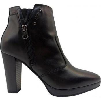 Botines de Mujer con Tacón Alto I308253D Negro, Piel, Estilo Vestir