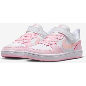 Zapatillas Nike Court Borough Low Recraft Blanco Rosa Niña