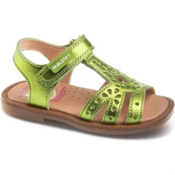 Sandalias Bebé Niña Pablosky de Piel Verde 030190