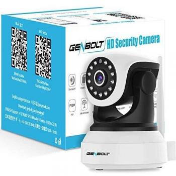 WiFi IP Security Camera indoor - GENBOLT 1080P Wireless Baby Monitor Nanny Pet Dog Cam for Home Surveillance,2-Way Audio Loop Recording,Customizable Motion Detection,Instant Image Activity Alert