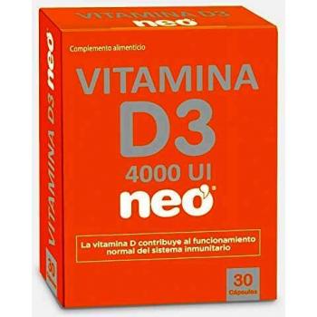 NEO - Vitamina D 30 cápsulas de 300 gr | Complemento Alimenticio de Liberación Rápida | Libre de Alérgenos