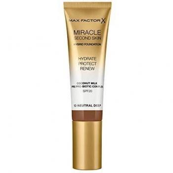 Max Factor Miracle Second Skin Hydrating Foundation SPF 20 Neutral Deep #12 30 ml