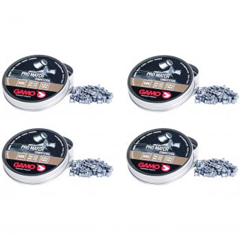 4 latas de 500 perdigones Copa Diabolo Pro-Match Competición. Calibre 4,5mm. Modelo Gamo 321834