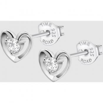 Pendientes Corazón Time Road WS03352 Plata