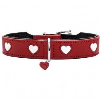 Collar para Perros Hunter Love de Cuero Rojo - Talla 60, Ajustable 47-54 cm Cuello