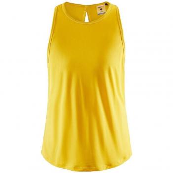 Camiseta sin mangas Craft Charge amarilla mujer - XS
