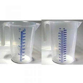 Vaso Medidor 1 L PP Transparente con Escalas y Resistencia a Aceites y Combustibles