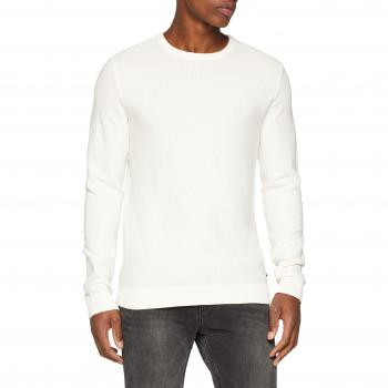 JACK & JONES Jjestructure Knit Crew Neck Noos, suéter para Hombre, Gris Jet Stream, X-Small