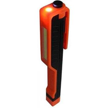 Linterna LED de Alto Brillo Naranja con Clip Giratorio y Imán Magnético