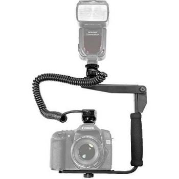Neewer® Kit de soporte rotatorio Quick Flip para flash y cable para flash Speedlite externo E-TTL, ETTL II para Canon EOS 5D Mark III , 5D Mark II, 1Ds Mark 6D, 5D, 7D, 60D, 50D, 40D, 30D, 300D, 100D, 350D, 400D, 450D, 500D, 550D, 600D, 650D, 700D, 1000D