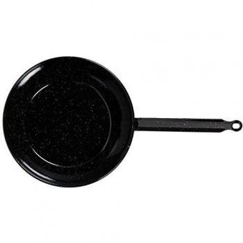 La Valenciana - Paellera (14 cm, Acero Inoxidable, esmaltado, con 1 asa), Color Negro, Negro, 14 cm