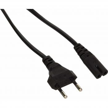 OKTECH Cable ALIMENTACION C7 A SCHUKO CEE7 Macho/Macho 1.8M Negro