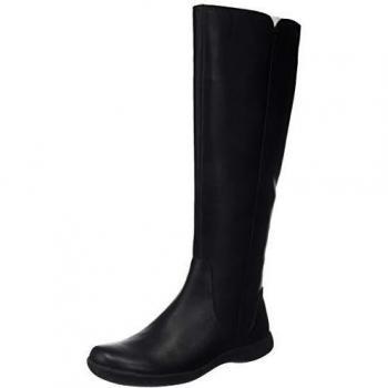 CAMPER Women's Spiral Comet Black Leather Boots, Size 36/6