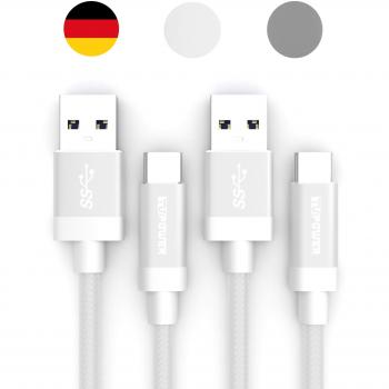 Cable USB C a USB 3.0, color plateado de carga rápida compatible con: Samsung Galaxy S20 S10 S9 S8 Plus A80 A70 A71 A51 A40
