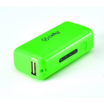 Celly Fluo Collection Externa 2200 mAh, Color Verde