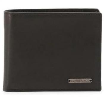 Lumberjack Men's Leather Wallet with Coin Purse - Black WANTON_LK2827B