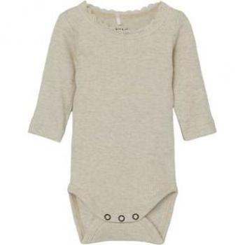 Long Sleeve Baby Bodysuit - Peyote Melange - Size 68