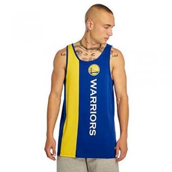 New Era NBA Wordmark Tank Golwar OTC Camiseta De Tirantes, Hombre, White, S
