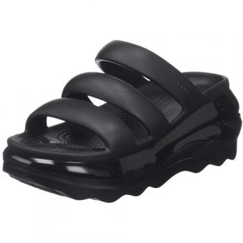 Crocs Women's Mega Crush Triple Strap Black Platform Sandals & Slides, Size 38-39