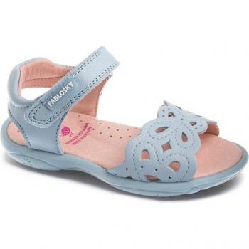 Sandalias Bebé Niña Pablosky de Piel Azul 032040