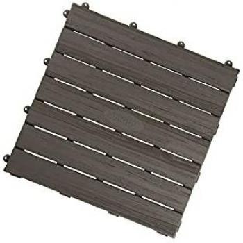 SMOBY Dalles Set 6 losetas suelo para casitas 45X45cm, color gris oscuro