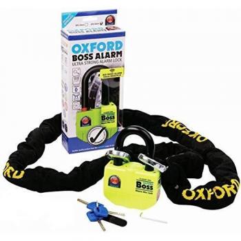 Bloqueo de disco con Alarma y Cadena Oxford Big Boss 12 mm x 2 m