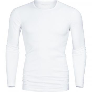 Mey Casual Cotton Long Sleeve T-Shirt for Men - White, XXL