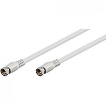 Cable coaxial Goobay 5 m F plug 85 dB Blanco
