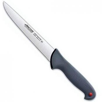 Arcos Serie Colour Prof, Cuchillo Carnicero, Hoja de Acero Inoxidable Nitrum de 180 mm, Mango de Polipropileno recubierto de Elastómero Color gris