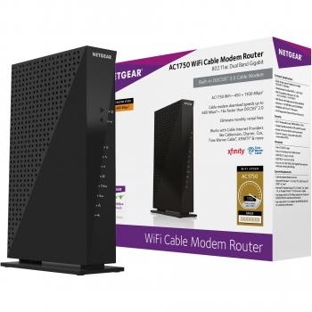 NETGEAR AC1750 DOCSIS 3.0 WiFi Cable Modem Router for Xfinity, Spectrum, Cox & More