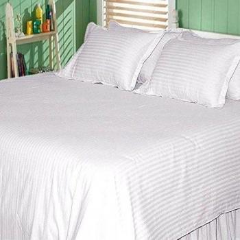 Multidireccional 100% algodón egipcio Con bolsillo TC 600 32 cm 4 piezas Juego para cama de Euro rey IKEA blanco Color rayas