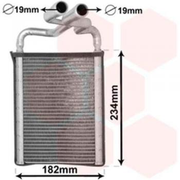 Radiador de calefacción VAN WEZEL 82006356 - Calefactor, tipo radiador, modelo 82006356, diseño eficiente para calefacción en vehículos, fácil instalación y compatibilidad con diversas marcas