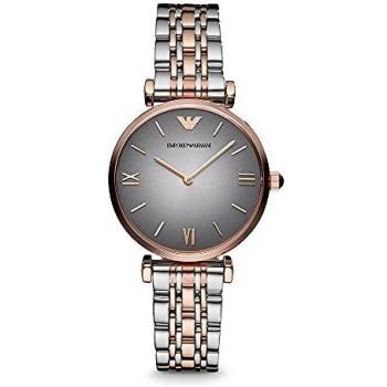 Emporio armani womens two hand rose goldtone stainless steel watch ar1725