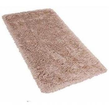 Alfombra Peluda Beige 80 x 150 cm Rectangular con Mechones de Algodón Cide