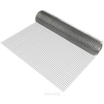 Malla de Alambre Cuadrados Galvanizada 1x25m Pro.tec - Tela Metálica Gris para Recincción
