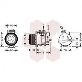 Compresor de aire acondicionado VAN WEZEL 3000K429
