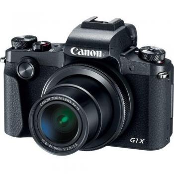 Cámara digital compacta Canon PowerShot G1 X Mark III negra con sensor APS-C, lente F2.8 y EVF incorporado