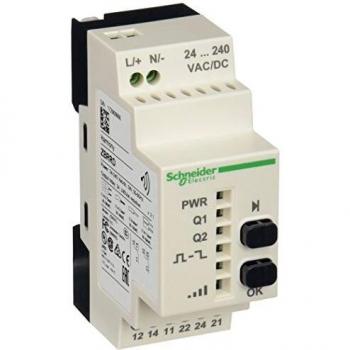 Receptor Programable Schneider ZBRRD, 2 Relés, 2 Pulsadores, 6 LEDs, Comunicación PLC