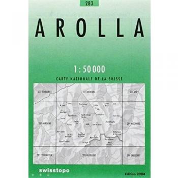 Mapa topográfico excursionista 283 Arolla 1:50.000 - Grand Combin, Lac des Dix, Matterhorn - Suiza