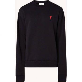 AMI Paris Men's AMI A Heart Crew Sweatshirt - Black, Size Small