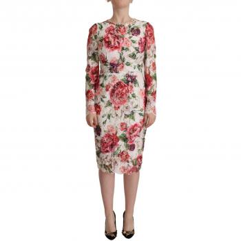 Dolce & Gabbana Floral Lace Midi Dress