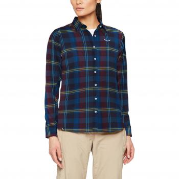 SALEWA Fanes Flannel 2 Pola rlite Camisa de Manga Larga, Otoño-Invierno, Mujer, Color M poseid/Port r/Prem, tamaño 34