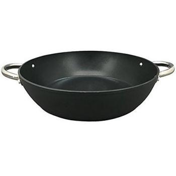 Bergner Foodies Paellera, Aluminio Forjado, Negro, 32 cm