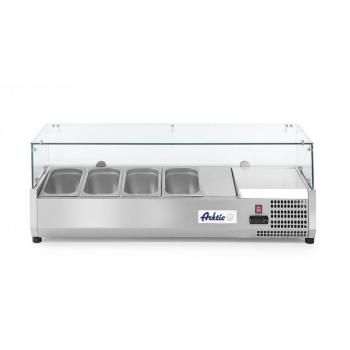Vitrina Refrigerada GN 1/3 - 9 Compartimentos, Dimensiones 201 x 39.5 x 43 cm