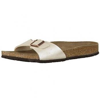 Birkenstock Madrid Graceful Pearl White Birko-Flor Mules Size: 41, Female