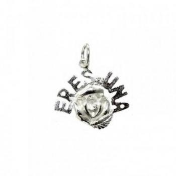 Colgante de Plata Ley 925m con Diseño de Rosa Eres una Flor