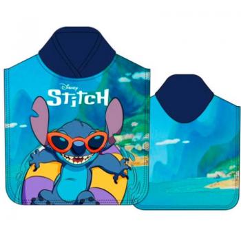 Poncho Toalla Stitch Disney Microfibra