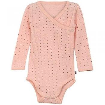 Wheat Wickelbody Langarm Aus Weicher Merinowolle, Body para Bebés, Rosa
