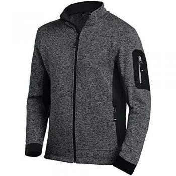 Chaqueta de Fleece Tricotada Christoph, Talla L, 280 g/m², Color Antracita/Negro