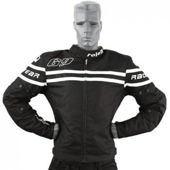 Roleff Racewear 7577 Budapest Chaqueta de Motorista, de Tela, Tamaño XXXL, Negro
